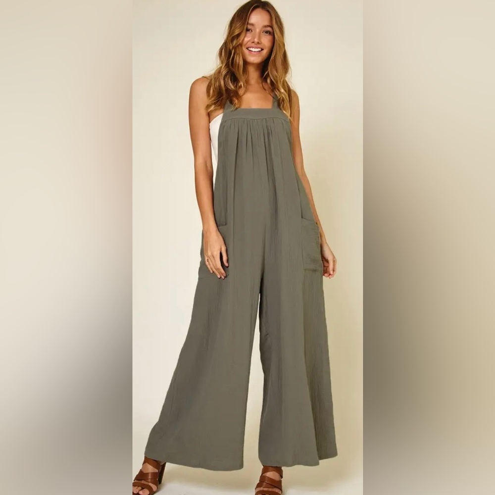 Ces Femme Olive Wide-Leg Jumpsuit